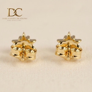Nouveauté : Boucles d'oreilles clous en or jaune massif 14 carats avec diamant de laboratoire certifié IGI, taille brillant rond, bijoux pour femme, mariage, fête - Product Image 5