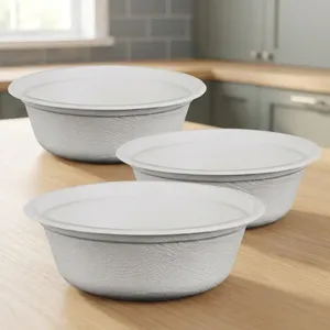 Top Selling 180ml Bagasse <b>Pulp</b> Moulded Disposable Bowl Modern Luxury Sustainable Eco Friendly Food Container for Catering - Product Image 2