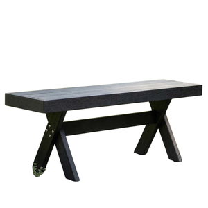 Minh Phuoc Furniture Modern Acacia Wood Eco-Friendly Outdoor <b>Bench</b> Knocked Down for 2 Patio & Garden Backless - Product Image 1