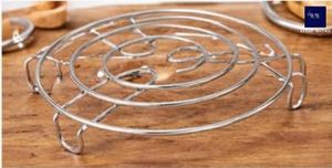 Stainless Steel Steaming Rack Round Steamer <b>Stand</b> Heat Resistant Cooking <b>Trivet</b> for Kitchen Pot Pan - Product Image 3