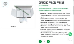 Diamond <b>Parcel</b> <b>Papers</b> Soft Gemstone Packing Sheets 80x45mm Jewelry Tools for Diamond Sorting Packaging |Item No GS-1731 - Product Image 3