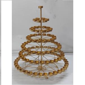 Portavelas de Metal de Varios Niveles, Centro de Mesa Decorativo en Forma de Escalera para Mesas de Boda y Eventos - Product Image 2