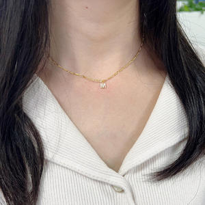Collar con Colgante de Circonita con Letra Inglesa, Estilo Europeo Americano, Diseño de Nicho, Versátil, Ligero y de Lujo, para Clavícula - Product Image 4