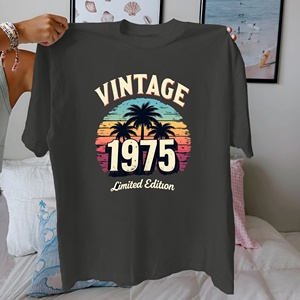 Camiseta de algodón puro para mujer con diseño vintage de temática retro de Palma ajuste cómodo - Product Image 3