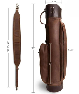 Customized <b>Foldable</b> Portable Super Lightweight PU Leather Golf Stand Bag Waterproof Sunday <b>Cart</b> Bag Leather Polo Golf Club Bags - Product Image 6