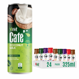 Boisson au café à la noix de coco en canette aluminium 325ml, sans OGM, sans produits laitiers, sans gluten, Arabica Robusta, VINUT, marque privée, fournisseur OEM ODM 10 - Product Image 1