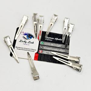 Outils de cils chanceux personnalisés 10 pièces couleur argent de qualité chirurgicale en acier inoxydable professionnel fortement outil d'extension de cheveux - Product Image 1