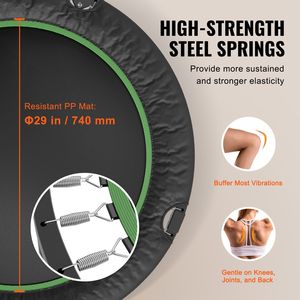 Trampolino Pieghevole da 40 Pollici, Mini Trampolino Fitness con Capacità di Carico Massima di 150 kg, Stabile e Silenzioso, per Esercizi Indoor - Product Image 3