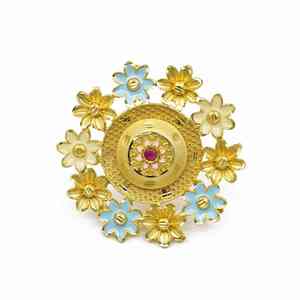 Bagues de fiançailles en gros plaquées or micron 14K, 18K, 24K – Bagues de mode traditionnelles africaines et de style Dubaï - Product Image 4