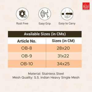 Panier de réfrigérateur multifonctionnel en acier inoxydable S.S. Flora avec renfort en maille, panier de drainage pour aliments - Product Image 3