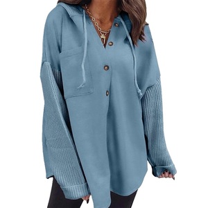 Sudadera con capucha para mujer, personalizada, 100% algodón piqué, 220 GSM, manga corta, color liso, con bordado en el pecho, proveedor informal de Bangladesh - Product Image 1