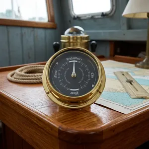 Horloge de bureau en laiton, boîtier lourd, cadran noir jais, horloge de table moderne, horloge décorative de style vintage pour la maison, le bureau, le salon - Product Image 1