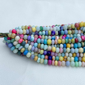 4mm 6mm 8mm 10mm cuentas multicolores Disco Candy Opal Smooth Rondelle Beads para ajuste de Joyería Al por mayor proveedor de piedras preciosas a granel - Product Image 3