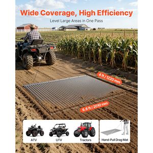 Erpice a Catena in Rete d'Acciaio Zincato Durevole 6.6 X 4 ft ad Alta Efficienza per Accessori ATV UTV Trattori - Product Image 4