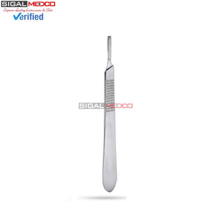 Lames de scalpel manuelles 100 pièces en acier inoxydable allemand, emballées individuellement, lames chirurgicales stériles pour la chirurgie générale + 1 manche - Product Image 3
