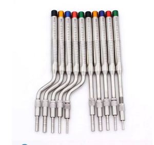 Kit de 10 instruments manuels pour implants dentaires : Osteotomes, Élévateurs de sinus mandibulaires à pointes concaves, Dispositifs de rehaussement de sinus - Product Image 1