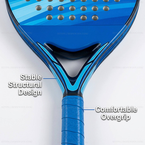 Raqueta de Pádel de Fibra de Carbono con Degradado Azul, Núcleo de Espuma EVA, Raqueta de Tenis de Pádel para Adultos, Logotipo Personalizado, Equipo Deportivo Profesional - Product Image 2
