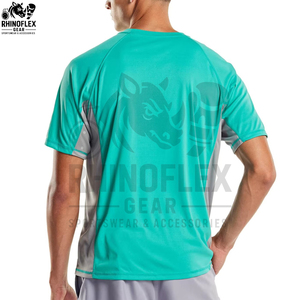 เสื้อยืดออกกำลังกายผู้ชายไซส์ใหญ่ ระบายอากาศได้ดี เสื้อกีฬาทรงหลวมสำหรับฝึกซ้อมและฟิตเนส สีดำ - Product Image 3