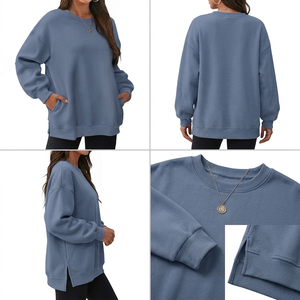 Sweat à capuche décontracté pour femme, à prix bas, écologique, respirant, à séchage rapide, 100% coton, avec logo personnalisé - Product Image 6
