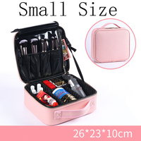 Valise de maquillage professionnelle personnalisée en PU avec trolley, sac de voyage pour cosmétiques, porte-pinceaux, vente en gros
