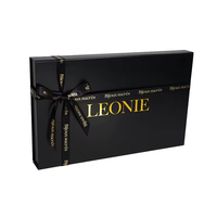 Boîte pliante de luxe avec nœud en ruban, fermeture magnétique haut de gamme, estampage à chaud de logo personnalisé pour chemises, extensions de cheveux, vêtements et cadeaux