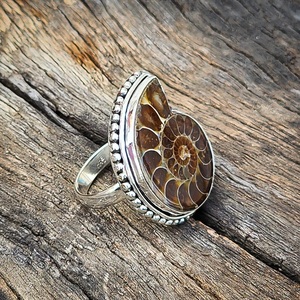 Ammonite <b>Silver</b> <b>Ring</b> <b>925</b> Sterling <b>Silver</b> Vintage Style Handmade <b>Ring</b> For Her Bulk Sale <b>Ring</b> All Size <b>Rings</b> - Product Image 1