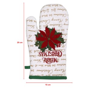 Nouvelle Mitaine de Four en Coton Écologique Résistante à la Chaleur avec Motif Imprimé Spécial Noël pour Utilisation au Four - Product Image 5