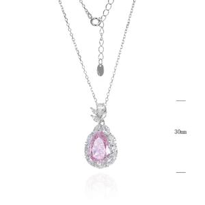 Joyería de moda 925 Plata Rosa CZ colgante - Product Image 1