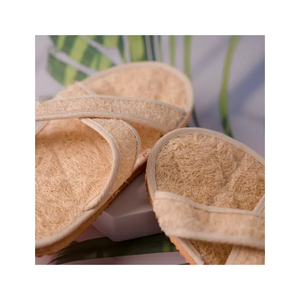 BEST SELLING Loofah Slippers Exfoliating Footwear for <b>Shower</b> Spa Use, Gentle Foot Care and Relaxing Home Wear with Loofah Fiber - Product Image 3