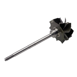 Rueda y Eje de Turbina para Turbocompresor GT2860R, 46.95/53.66mm, 9 Aspas, Rodamiento de Bolas GMN, para Reparación o Reemplazo - Product Image 4