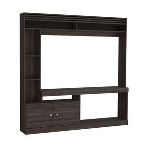 Meuble TV autoportant Dante 71 Large avec bibliothèque à 8 étagères pour bureau à domicile ou salon, idéal pour l'utilisation multimédia - Product Image 2