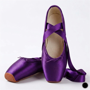 Chaussures de danse classique professionnelles en cuir avec logo personnalisé pour femmes, filles et enfants, prix de gros, vente chaude, gymnastique professionnelle - Product Image 2