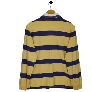 Chemise décontractée pour homme à manches longues, en tricot uni 100 % coton respirant, coupe classique, avec col bleu et jaune - Product Image 2