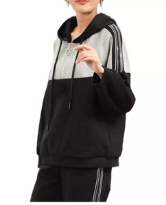 New Fashion Women's Unisex Winter Knitted Hoodies with Front Custom Logo 100% Cotton Quarter Zipper <b>Workout</b> <b>Jacket</b> - Product Image 2