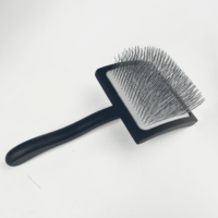 EVERSHARP Brosse démêlante professionnelle classique simple en caoutchouc à picots longs noirs, grande taille, facile à utiliser pour chats et chiens