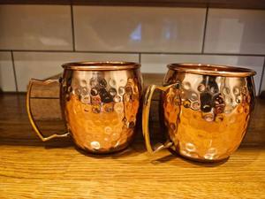 Rustic Hammer Texture Copper Coffee <b>Mug</b> Round Tea Cup Artisan Beverage Drinkware Home Bar Gift Wholesale Collection - Product Image 4