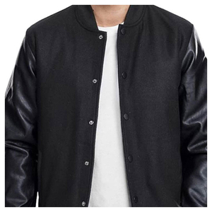 2024 Wholesale <b>Men</b> Varsity <b>Jackets</b> Letterman Bomber <b>Jacket</b> Stand Collar Hooded 100% Wool Streetwear Custom Baseball Patches - Product Image 3