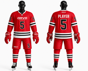 Uniformes d'équipe de hockey sur glace personnalisés en gros, maillots sublimés, vêtements de sport de hockey, fabricant d'ensembles de maillots de hockey personnalisés OEM - Product Image 5