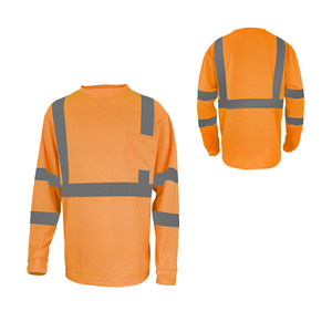 Camiseta de alta visibilidad con cinta reflectante, ropa de trabajo de seguridad, camisetas de seguridad para trabajadores de la construcción. - Product Image 6