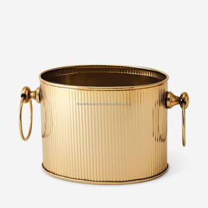 ถังน้ำแข็งสแตนเลสสตีลสีทองโบราณลายดอกไม้คลาสสิกสำหรับงานปาร์ตี้แคมป์ปิ้ง เป็นมิตรกับสิ่งแวดล้อม - Product Image 1