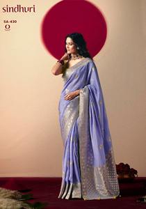 Sari en soie pure et douce avec tissage Zari riche, vêtement ethnique luxueux pour les occasions nuptiales et festives - Product Image 3