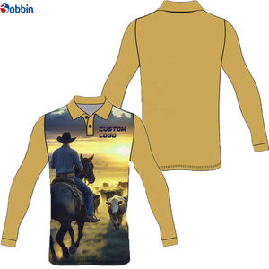 Camiseta de moda para hombre hecha con el mejor material de poliéster, camiseta de pesca de manga larga de alto rendimiento, OEM - Product Image 5