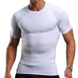 T-shirt de sport pour homme, personnalisé, pour la musculation, l'entraînement, la course à pied, le cyclisme, vêtements de sport athlétiques, légers, respirants, évacuant l'humidité - Product Image 4