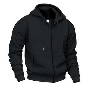 Meilleur prix de gros, sweat à capuche zippé pour homme avec logo personnalisé, vente directe d'usine, vêtements décontractés, nouveau style, sweats à capuche zippés pour homme - Product Image 4