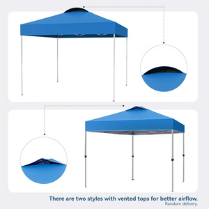 Tente Pop-Up Extérieure Bleue pour 6-8 Personnes, Tissu Oxford Imperméable et Anti-UV, Montage Rapide, Structure Droite, Idéale pour l'Été - Product Image 2
