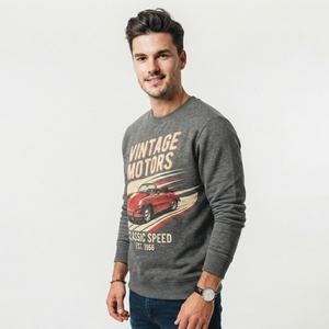 Sudadera Premium para Hombre con Estampado Gráfico, Prenda de Alta Calidad en Felpa de Algodón con Diseño Detallado, Tela Suave y Ajuste Cómodo - Product Image 3