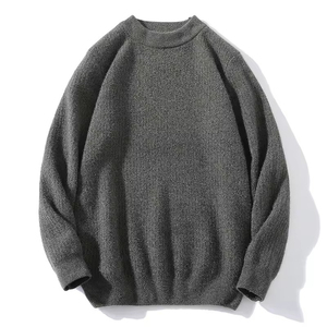 Pulls à capuche tricotés respirants pour hommes, manches longues, couleur unie, mode automne-hiver, vêtements décontractés chauds et tendance - Product Image 3