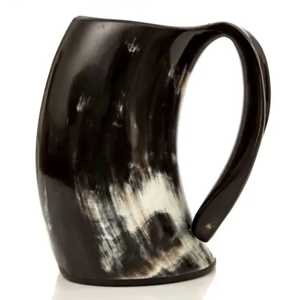 Taza de Cuerno de Búfalo Hecha a Mano, Forma Natural, Pulida, Duradera, Artística, Coleccionable, Moderna, Apta para Alimentos, Decoración del Hogar - Product Image 3