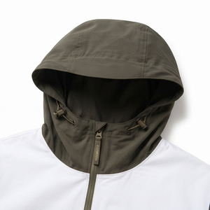 Casual Outerwear <b>Windbreaker</b> Jackets Men Waterproof Hooded Jackets Unisex 100% Nylon Wind Breaker Zipper Hoodie - Product Image 3