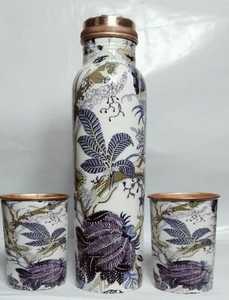 Handcraft Floral <b>Printed</b> Stainless Steel Insulated Water Bottle Reusable Travel Drinking Bottle For Home And <b>Office</b> - Product Image 1